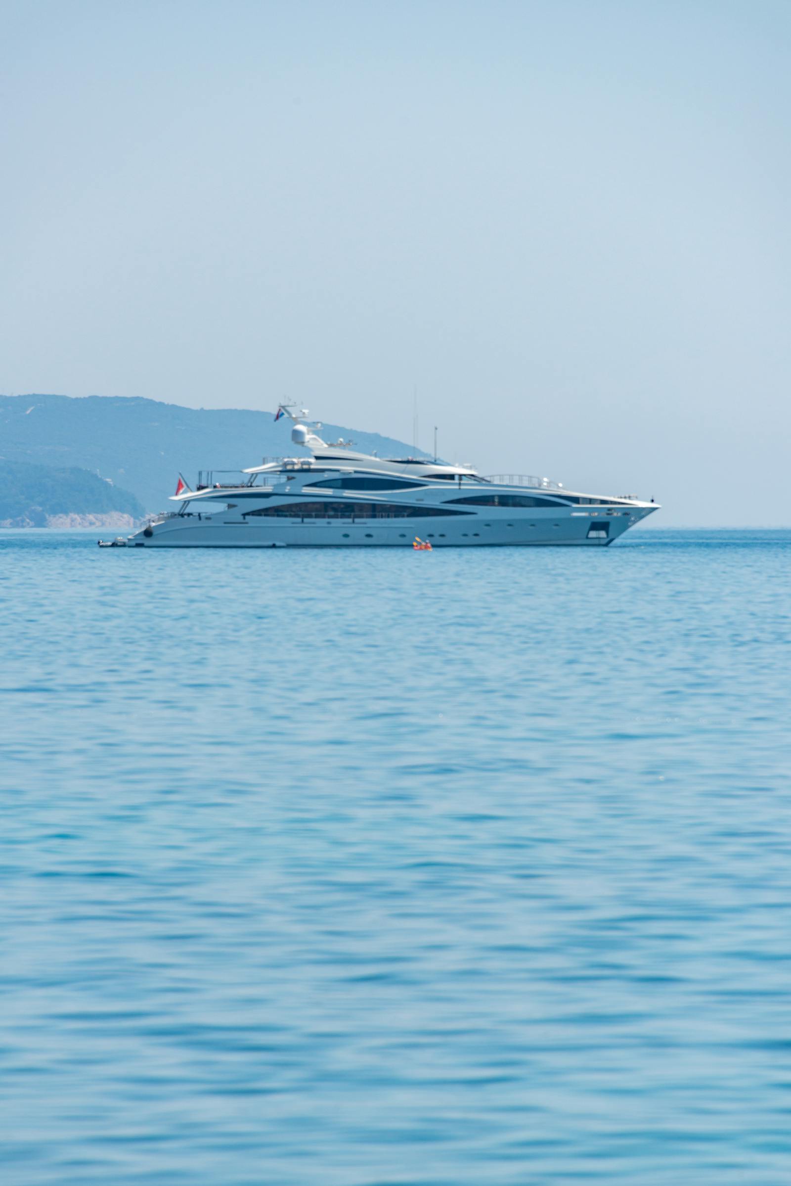 Motor yacht cruising the Mediterranean